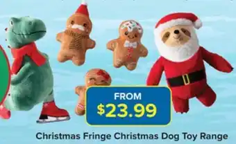 PetO Christmas Fringe Christmas Dog Toy Range offer