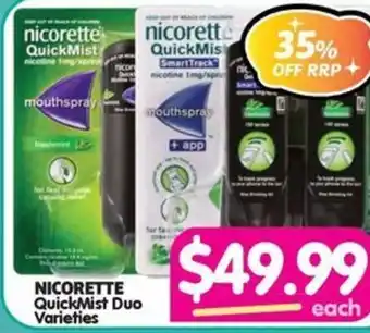 Your Discount Chemist NICORETTE QuickMist Duo Varieties offer