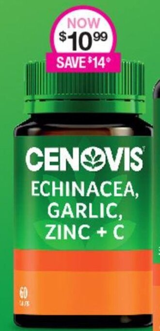 Priceline Cenovis Echinacea, Garlic, Zinc + C offer