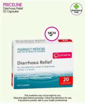Priceline Priceline Diarrhoea Relief offer