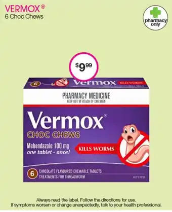 Vermox Mebendazole 100mg