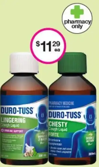 Priceline Duro-Tuss Cough Liquid Lingering/Chesty offer