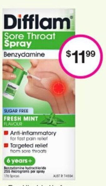Priceline Difflam Sore Throat Spray offer