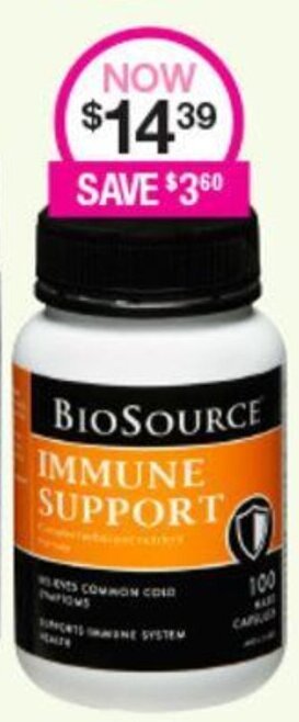 Priceline Biosource Immune Support offer