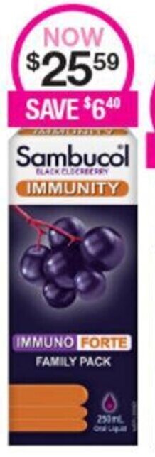 Priceline Sambucol Immuno Forte Family Pack offer