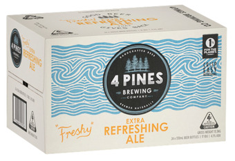 4 pines brewing extra refreshing ale bottles 330ml
