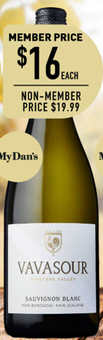 Dan Murphy's Vavasour Marlborough Sauvignon Blanc NZ offer