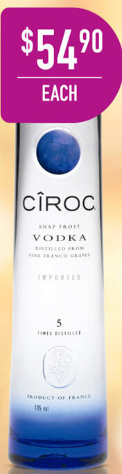 Ciroc Vodka 750ml