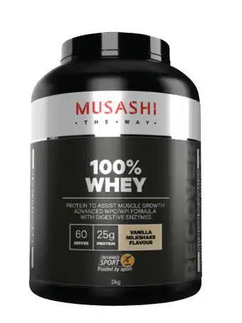 Good Price Pharmacy Musashi 100% whey vanilla 2kg offer
