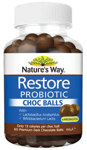 Good Price Pharmacy Nature’s way restore probiotic choc balls 60 pack offer