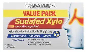 Good Price Pharmacy Sudafed xylo nasal decongestant 2x10ml value pack offer