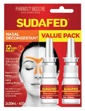 Good Price Pharmacy Sudafed nasal decongestant spray 2x20ml value pack offer