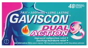 Good Price Pharmacy Gaviscon dual action 48 tablets offer