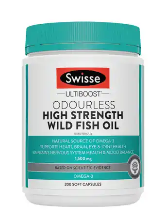 Good Price Pharmacy Swisse ultiboost odourless high strength wild fish oil 200 capsules offer
