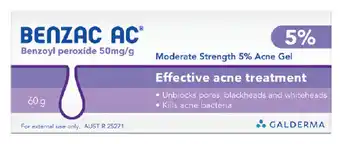 Benzac ac 5.0% acne gel 60g