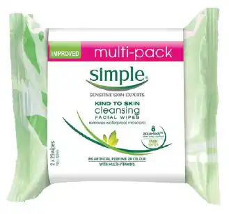 Good Price Pharmacy Simple cleansing facial wipes 2x25 pack offer