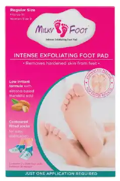 Milky foot exfoliating foot pad