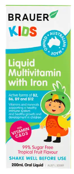 Good Price Pharmacy Brauer kids liquid multivitamin with iron 200ml offer