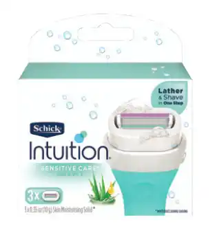 Schick intuition refill razor cartridges aloe vera 3 pack
