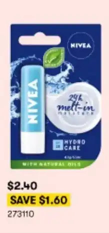 BIG W Nivea Lip Balm offer