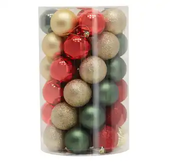 47 pack christmas traditional charm 6cm baubles