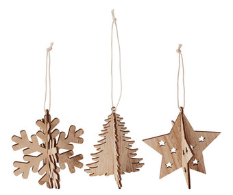 Kmart Assorted christmas wood décor tree decorations offer