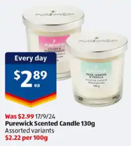 ALDI Purewick scented candle offer