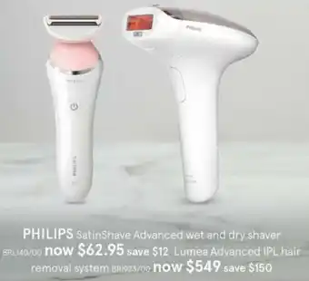 Myer Philips Lumea Advanced IPL Hair Removal System offer