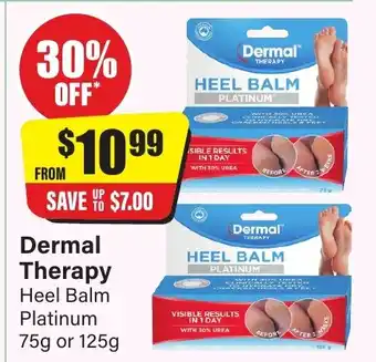 Chemist Discount Centre Dermal Therapy Heel Balm Platinum offer