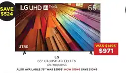 Bing Lee 65" UT8050 4K LED TV offer