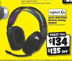 JB Hi-Fi G535 LIGHTSPEED Wireless Gaming Headset offer