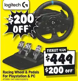 JB Hi-Fi Racing Wheel & Pedals For Playstation & PC offer