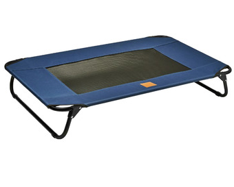 Pet stock Buddy & belle deluxe raised outdoor bed, navy offer