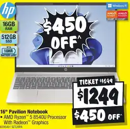 JB Hi-Fi 16" Pavilion Notebook offer