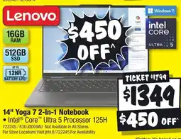 JB Hi-Fi 14" Yoga 7 2-In-1 Notebook offer