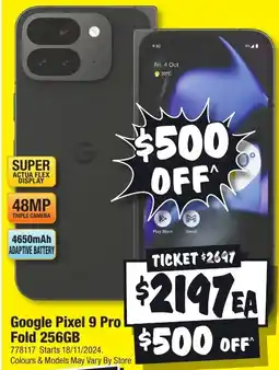 JB Hi-Fi Google Pixel 9 Pro Fold 256GB offer