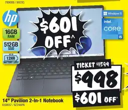 JB Hi-Fi 14" Pavilion 2-In-1 Notebook offer