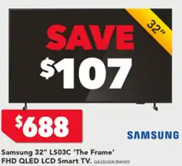 Harvey Norman Samsung 32" LS03C The Frame FHD QLED LCD Smart TV offer