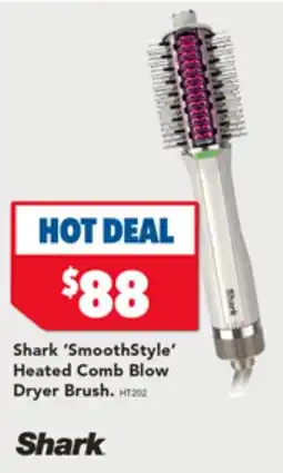 Harvey Norman Shark 'SmoothStyle' Heated Comb Blow Dryer Brush offer