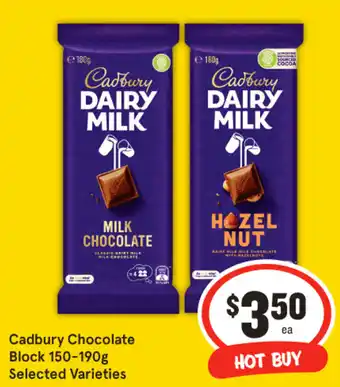 IGA Cadbury Chocolate Block offer