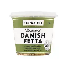 Woolworths Thomas Dux Marinated Danish Fetta Herb & Garlic 300g – From the Deli offer