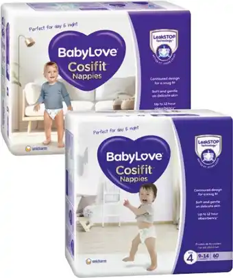 Coles BabyLove Cosifit Jumbo Nappies 54 Pack-84 Pack offer