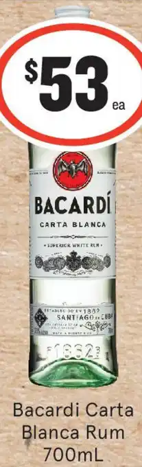 IGA Liquor Bacardi Carta Blanca Rum offer