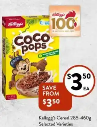 Foodworks Kellogg's Cereal offer