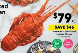 Drakes Australian Cooked Rock Lobster Thawed offer