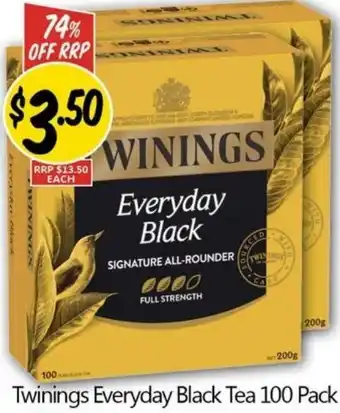 NQR Twinings Everyday Black Tea 100 Pack offer