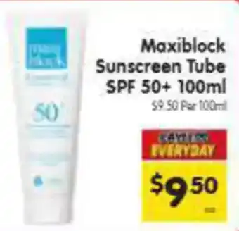 Spar Maxiblock Sunscreen Tube SPF 50+ offer