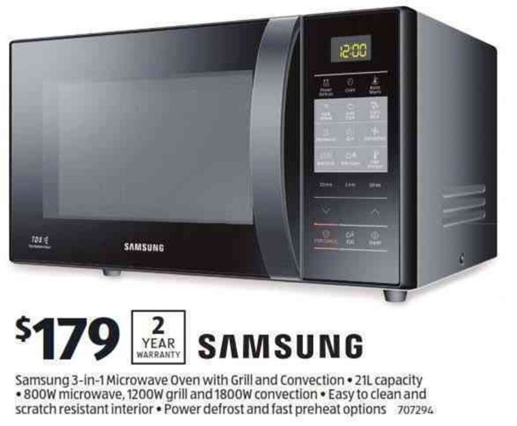 Samsung 3In1 Microwave Oven With Grill And Convection offer at ALDI