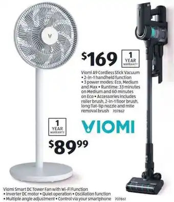 ALDI Viomi Smart DC Tower Fan With WiFi Function offer