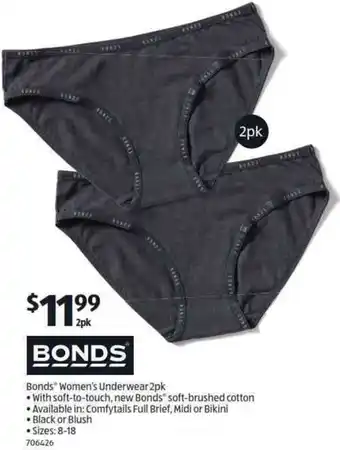 ALDI Bonds Women's Underwear 2 Pk offer
